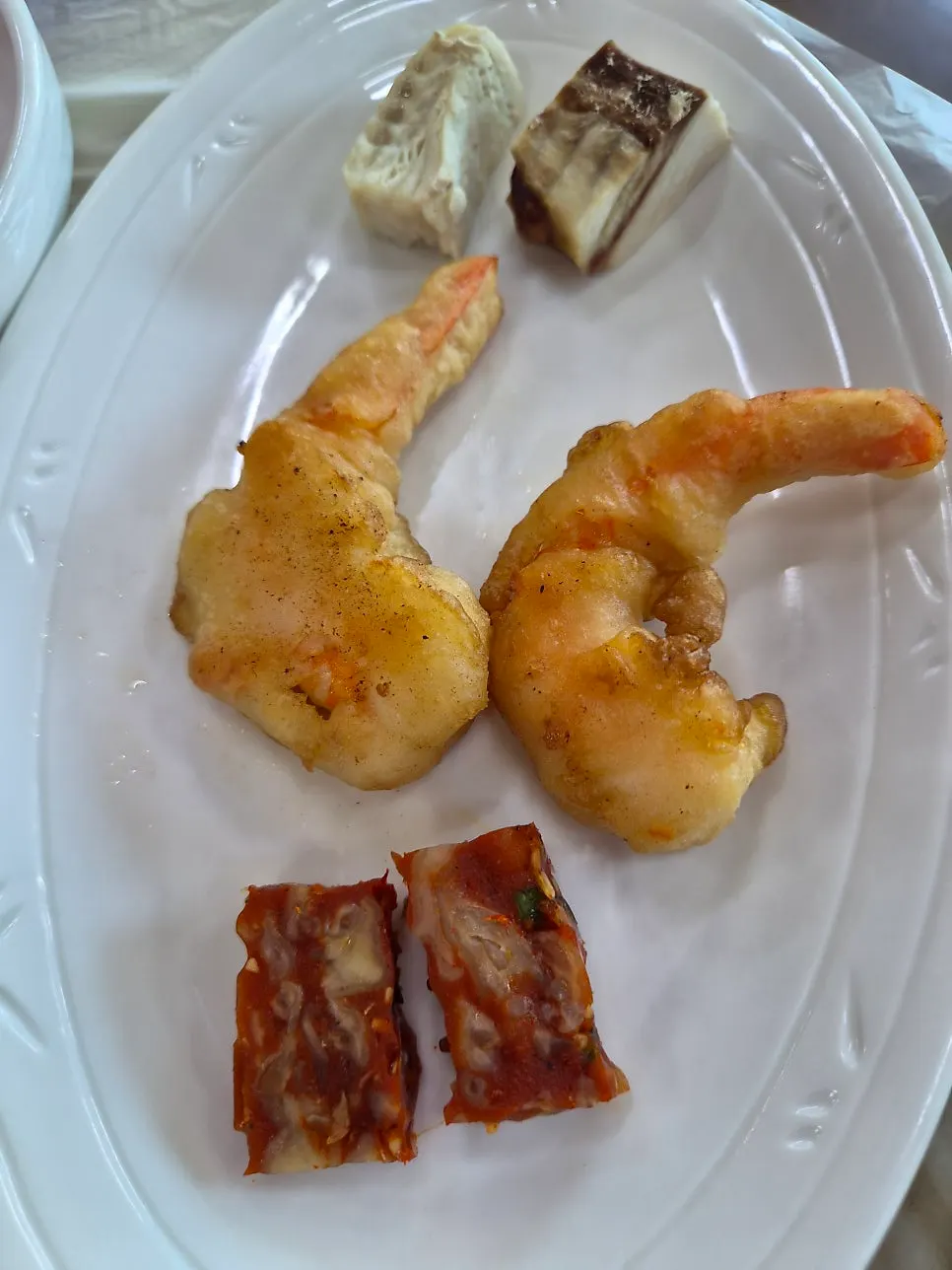 Shark meat served as part of the heotjesabap table