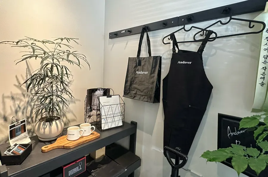 Tableware display at Andover