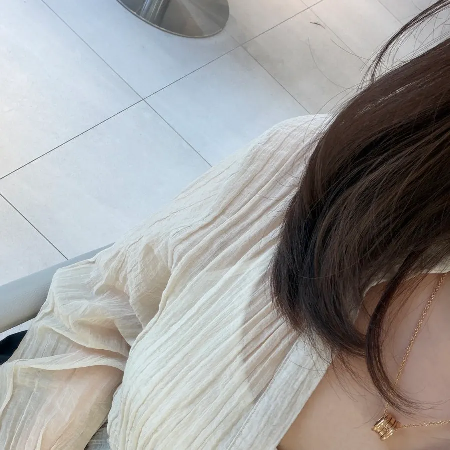 Close-up of hair taken at the salon right after coloring
