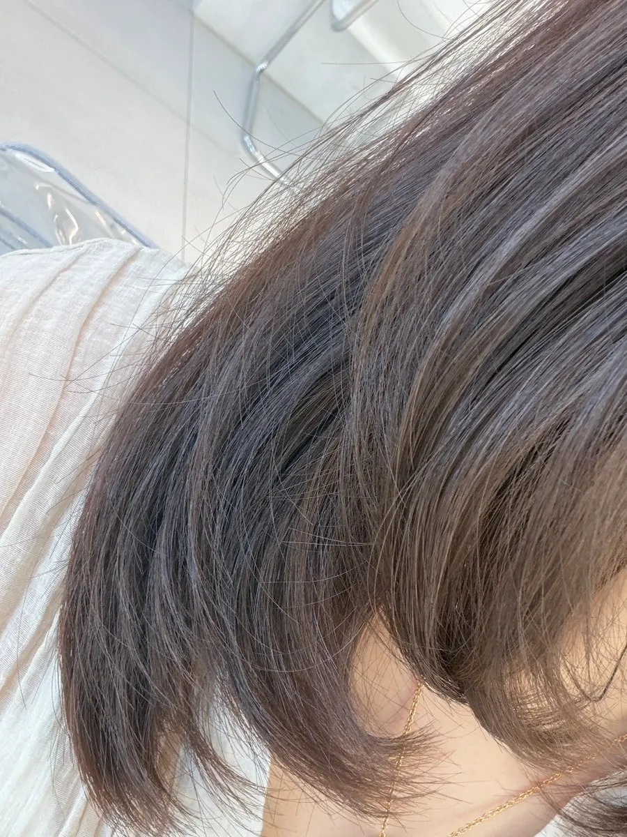 Ash brown style after the finishing blowout