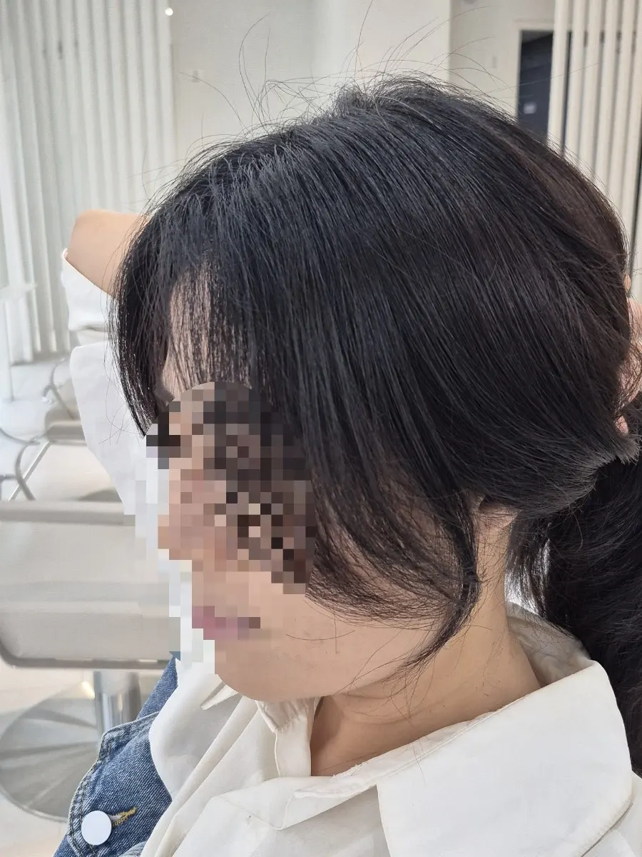 질감처리까지 마친 긴머리 레이어드컷