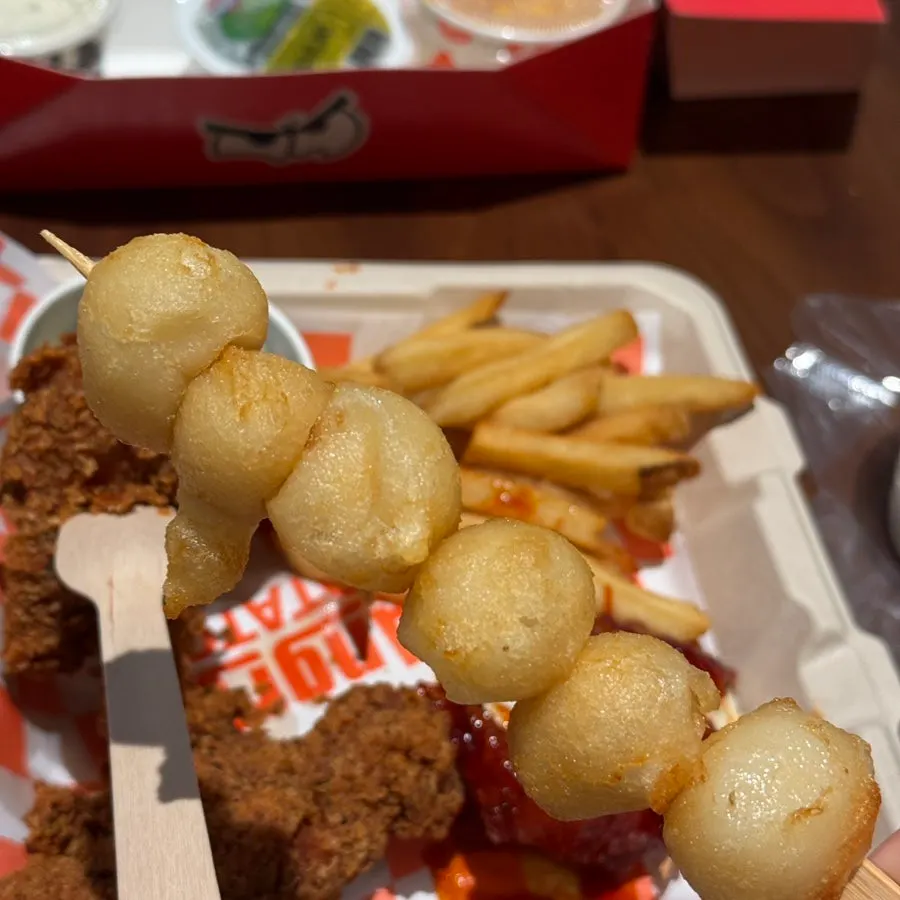 쫀득한 식감의 감자쫀득꼬치