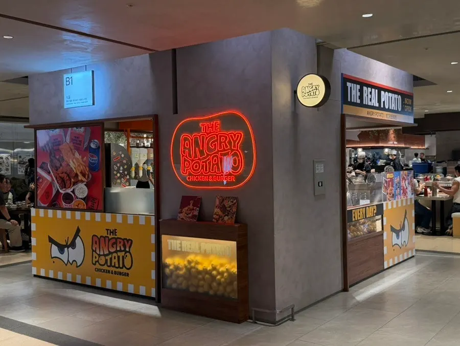 Angry Potato storefront in the B1 food hall of Bucheon Hyundai Department Store Jungdong Branch