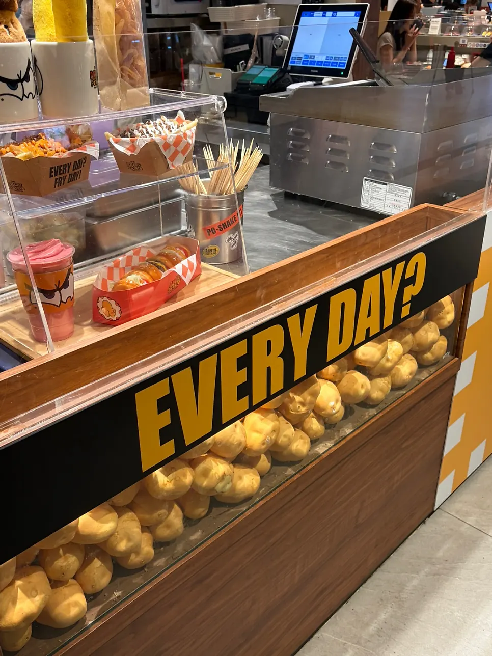 Sign showing topping and sauce options
