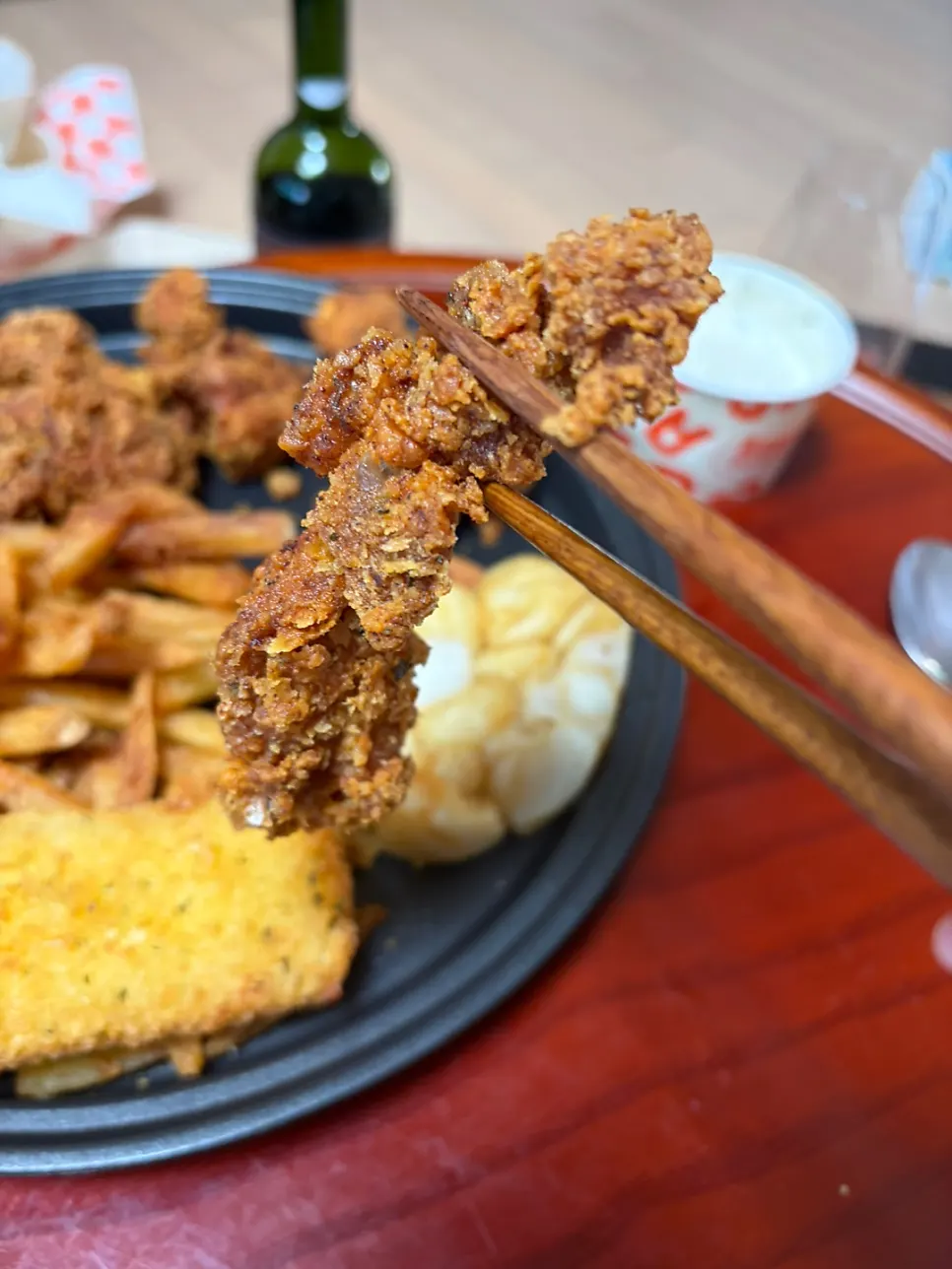 Hot Crunch Chicken with a chicken tender feel