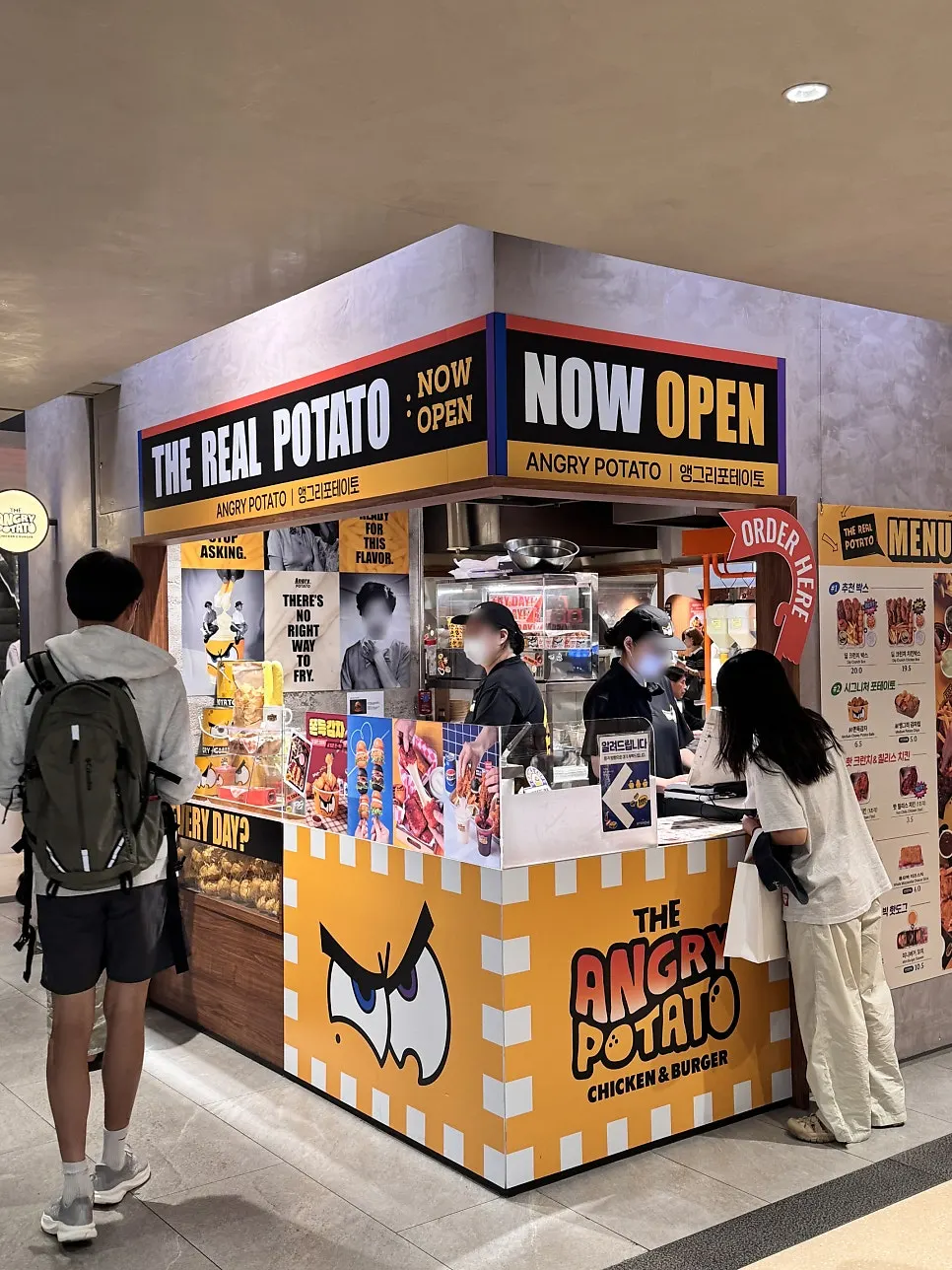 Angry Potato storefront open on three sides
