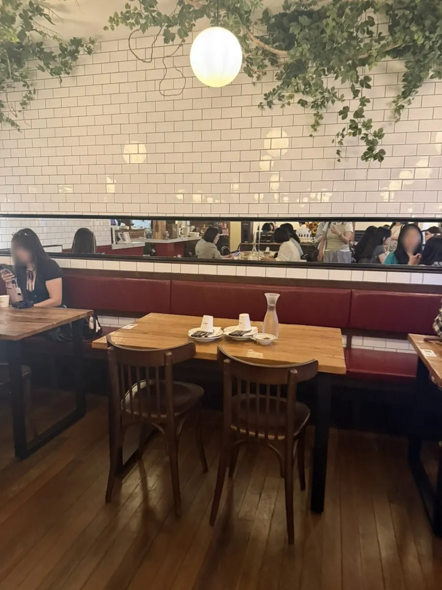 Interior with plants and wood tones
