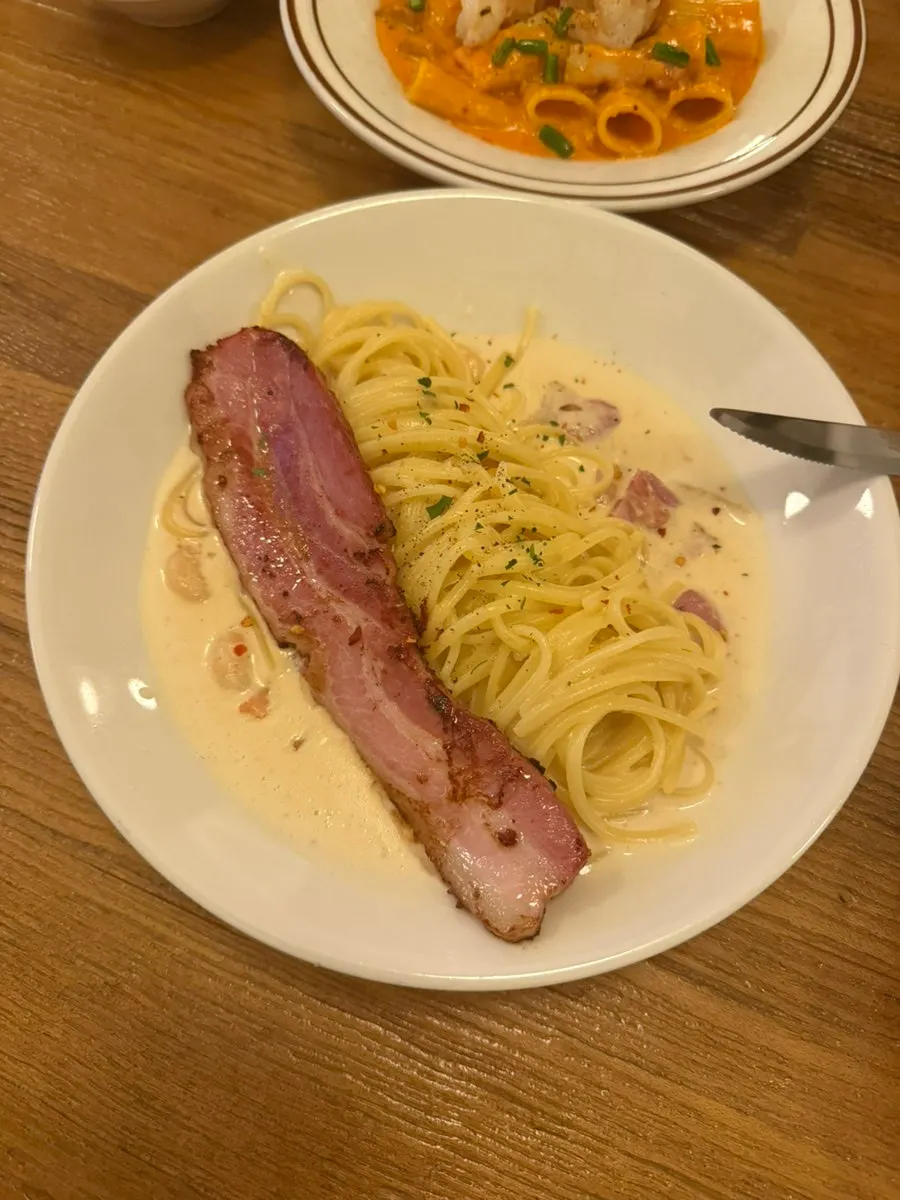 알프레도 크림 파스타와 리가토니