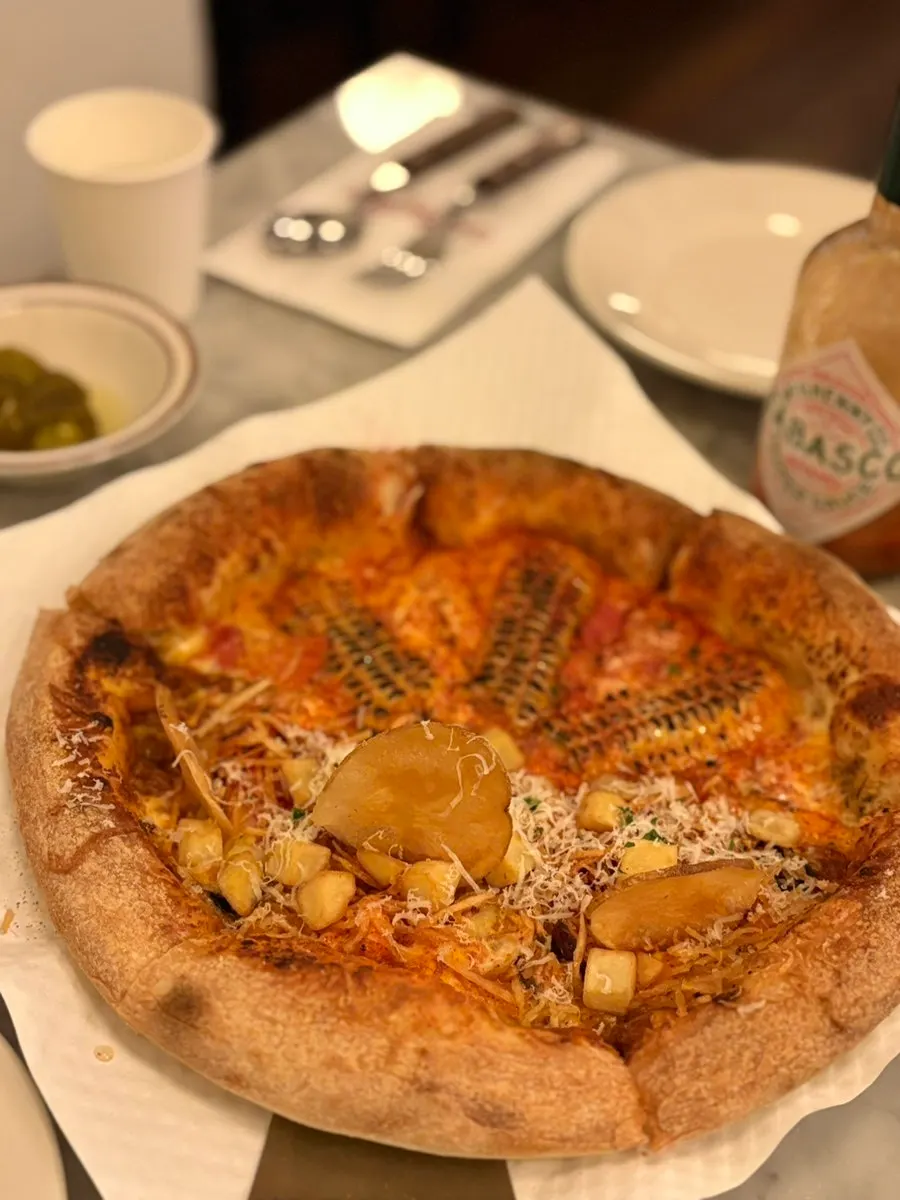 Stella beer ordered with pizza