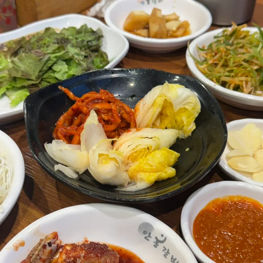 Seasoned crab served as a side dish