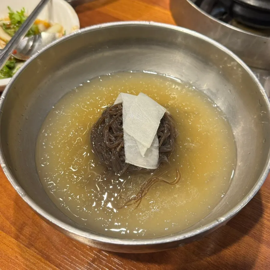 Dessert water naengmyeon with icy broth