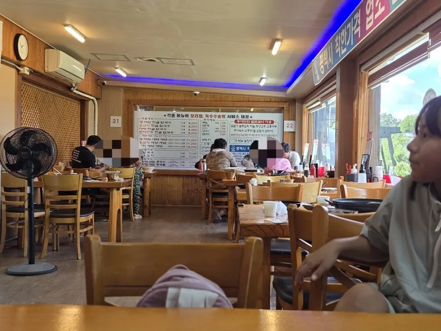 Inner table area at Songdam Kalguksu