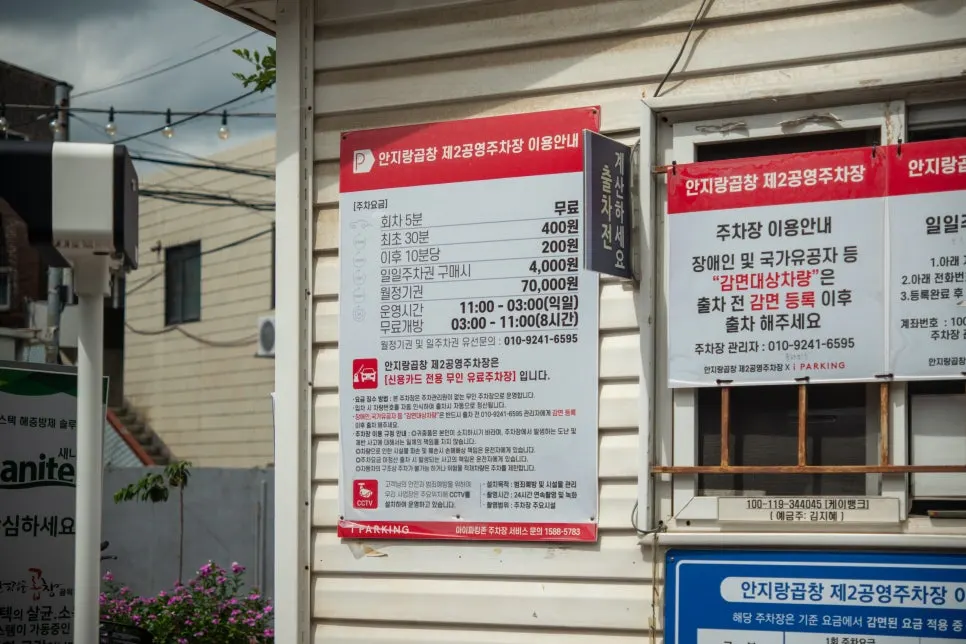 Exterior of Anjirang Gopchang Makchang Apsan Branch and the alley out front