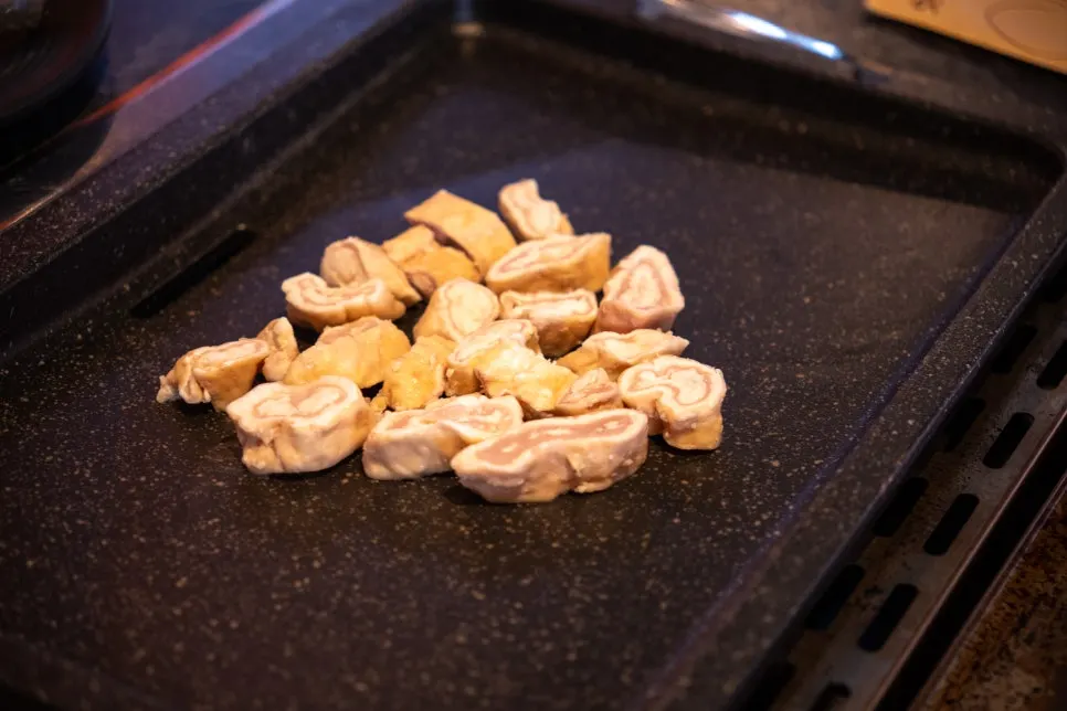 Makchang grilling on the grill