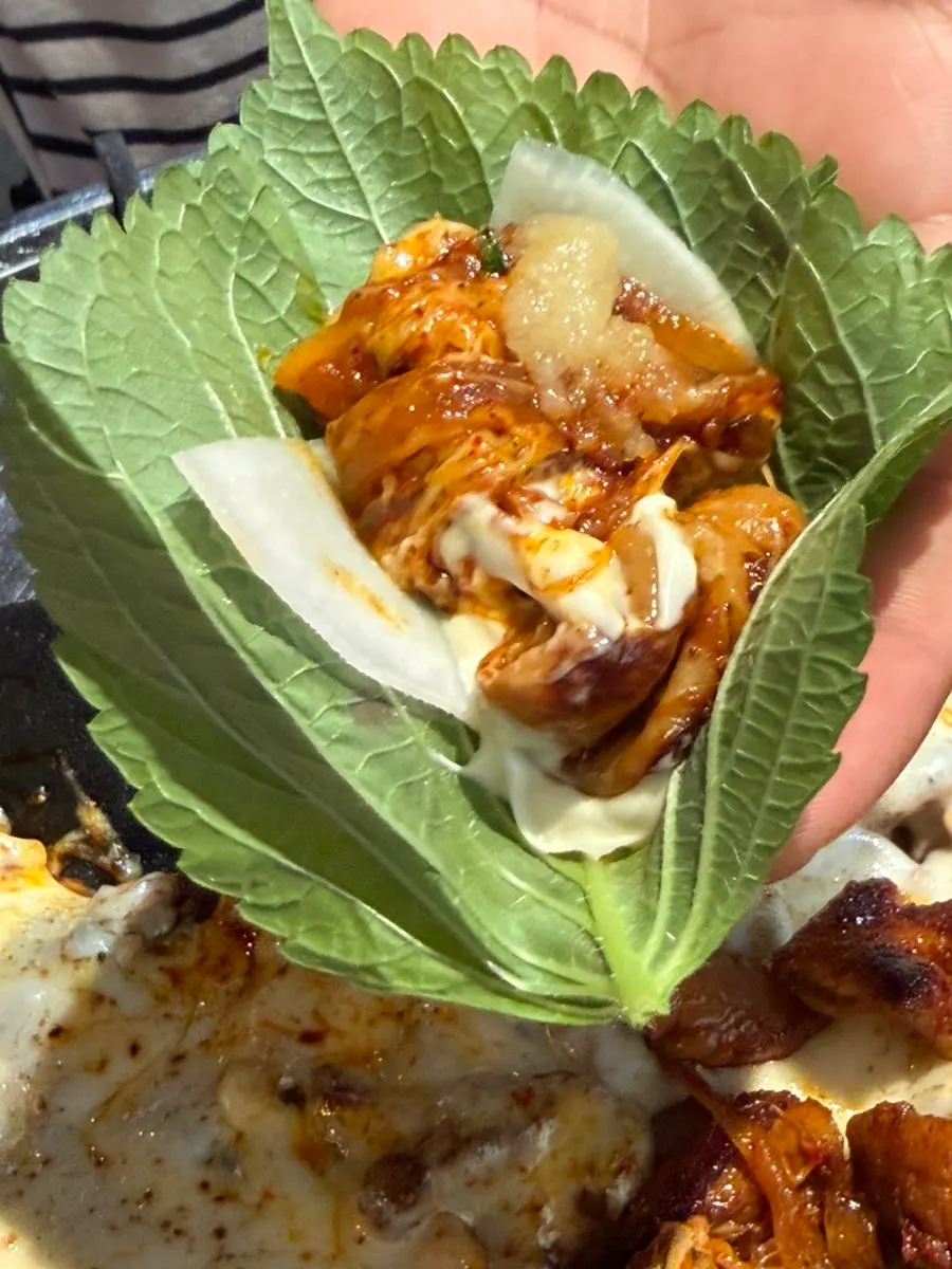 야채곱창과 함께 나온 생맥주 한 잔