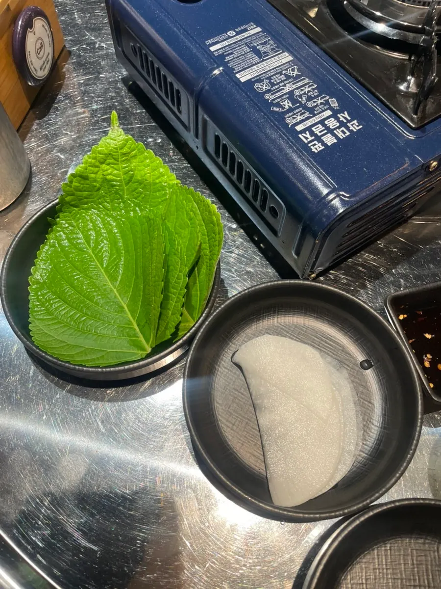 Bean sprout soup served as a side dish