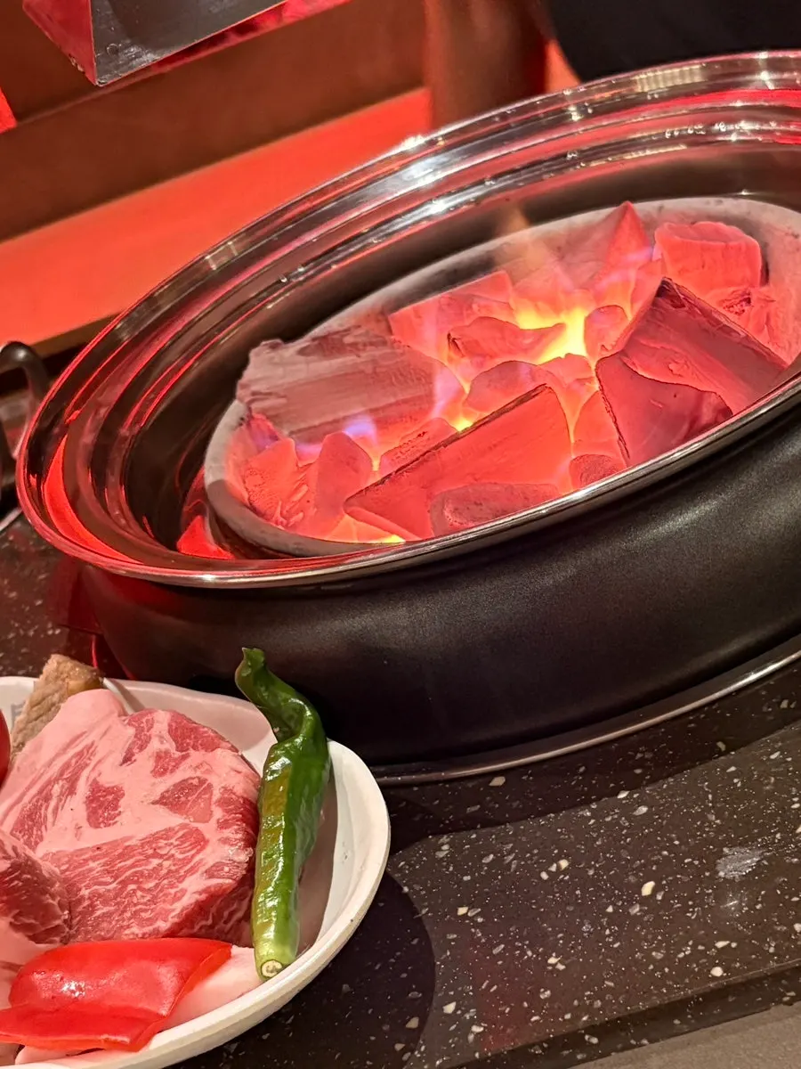 Fully grilled meat plated up