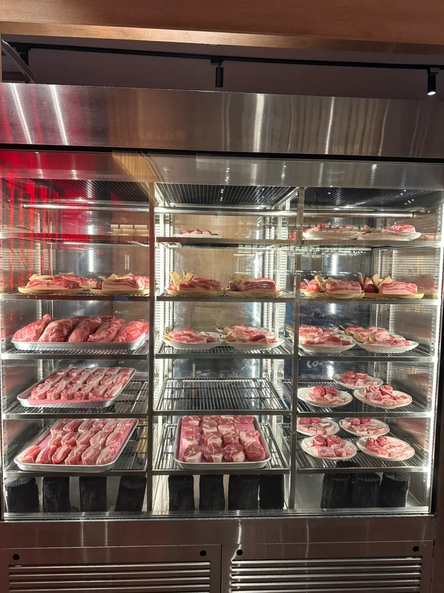 Raw meat displayed at Anmin Busan