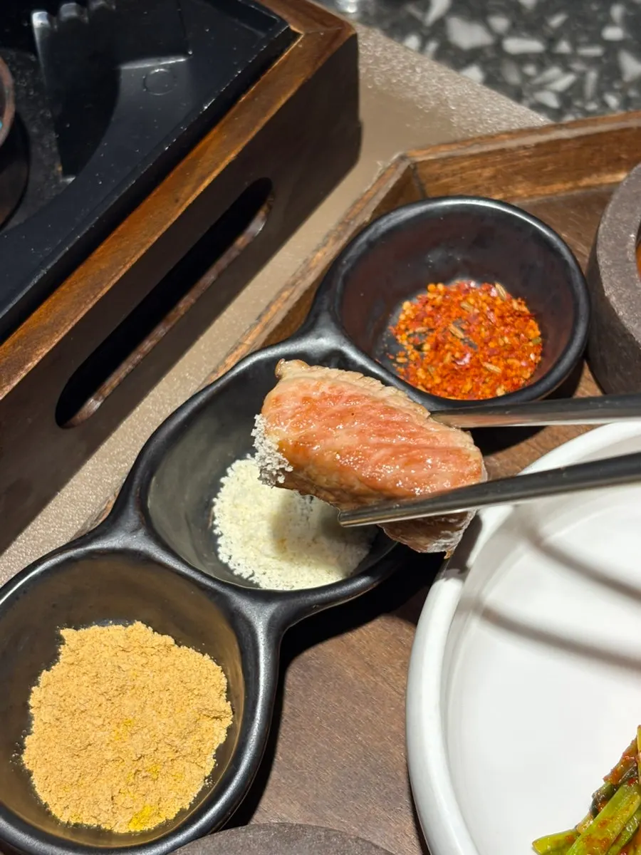 A golden-grilled piece of pork neck