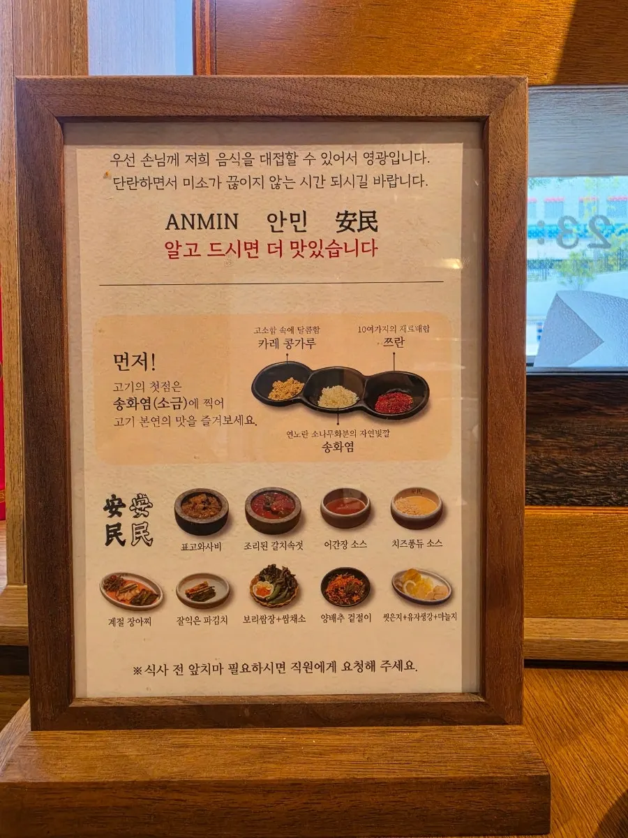 Side dishes served at Anmin Yangsan