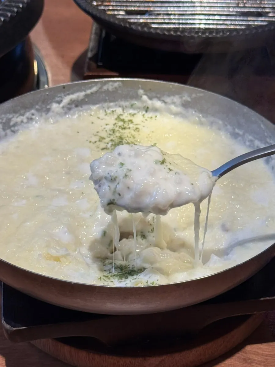 White fried rice cream risotto ordered for dessert