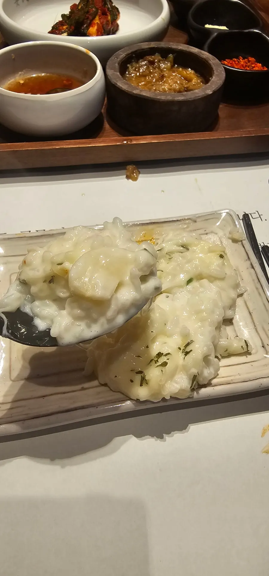 White cheese fried rice ordered as a side