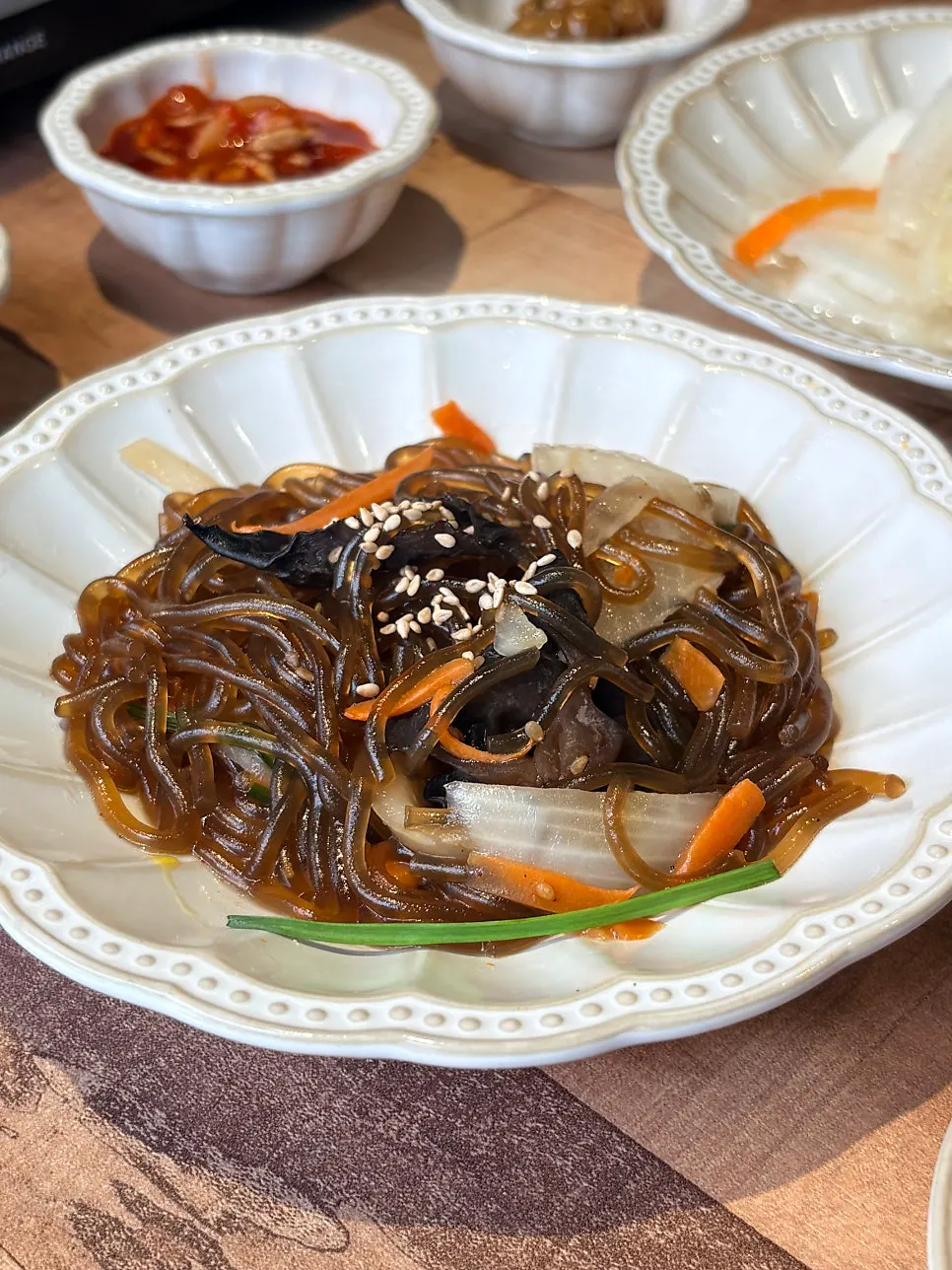 Assortment of seasonal side dishes served together