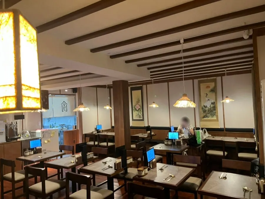 Seating at Anok Hongdae with spacious table spacing