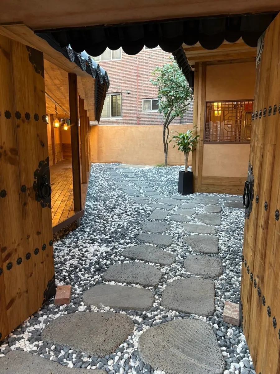 Exterior of the standalone hanok building housing Anok