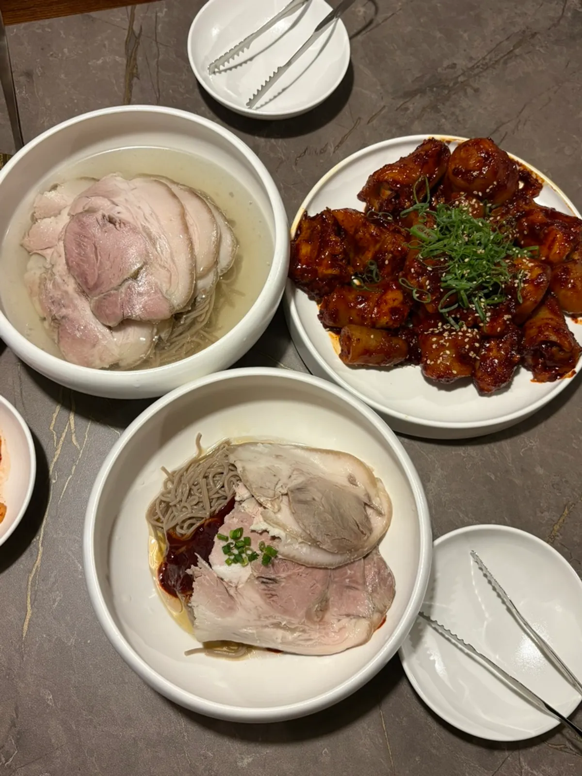 Anok's four side dishes including the pickle