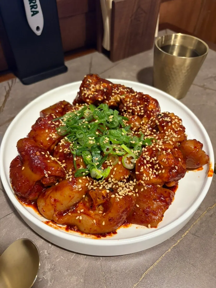 Anok's side dish spread including ssamjang