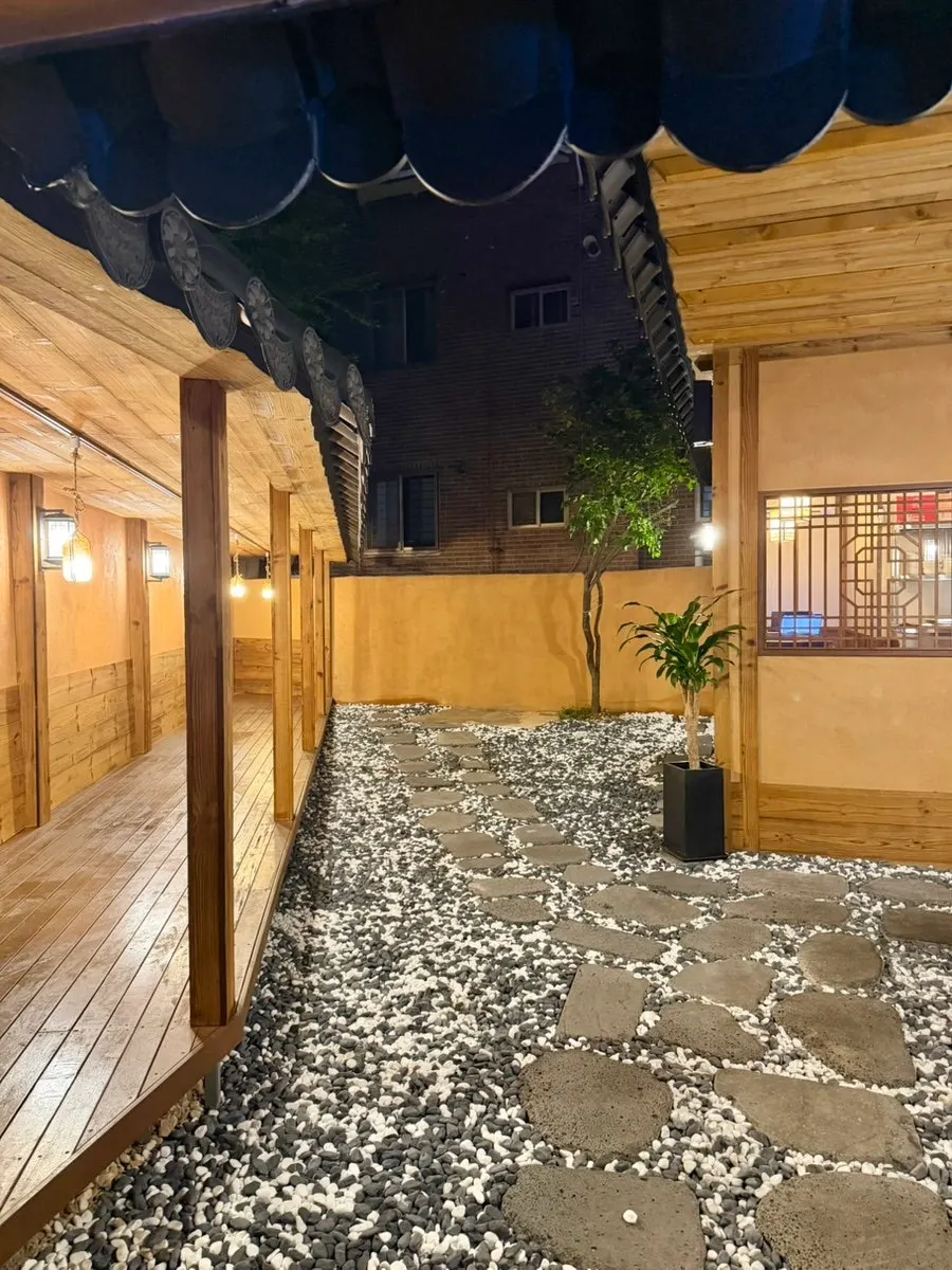 Anok's courtyard and hanok eaves