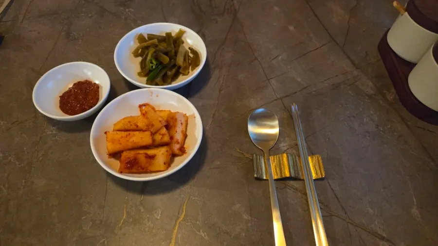 Signage introducing Anok's signature dishes