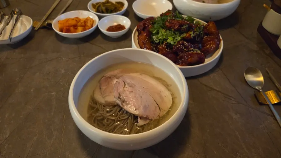 A bowl of Anok's signature Pyongyang naengmyeon