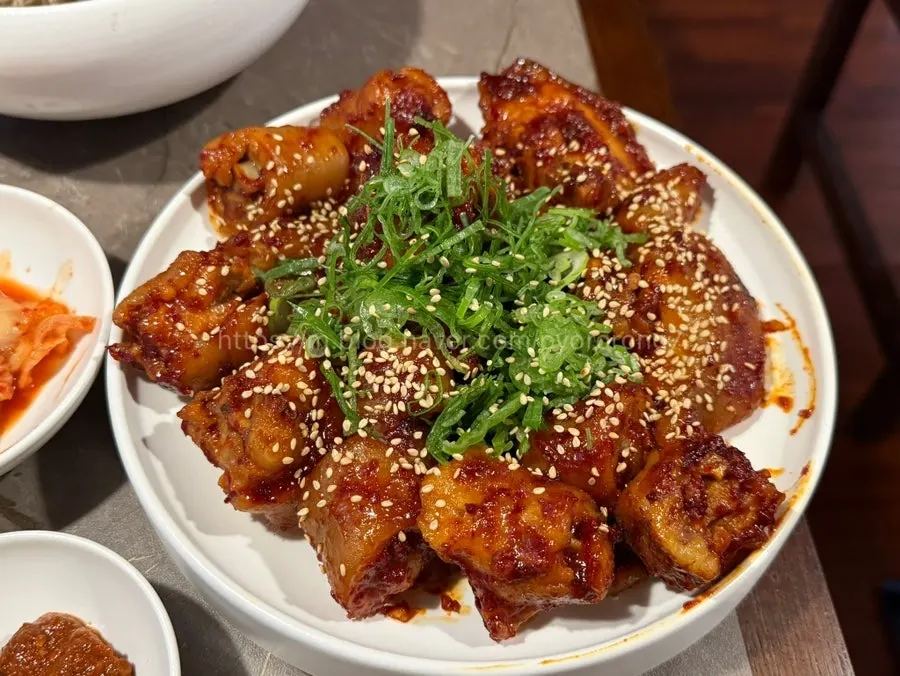 A plate of Anok's braised pork tail