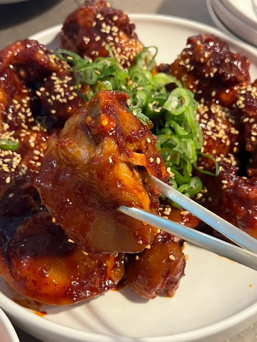 Anok's pork tail jjim in red seasoning