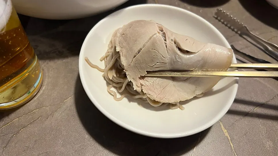 A bowl of Anok's clear-broth Pyongyang naengmyeon