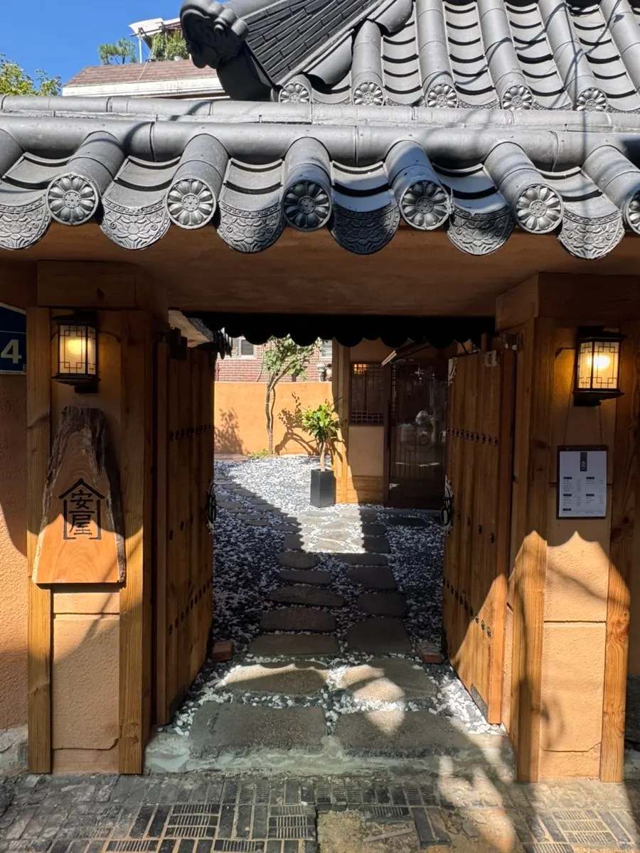 Exterior of Anok in an alley near Hongik University