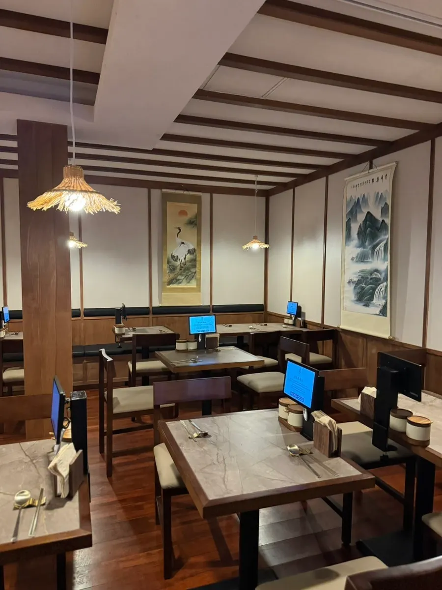 Interior decor of Anok Korean restaurant