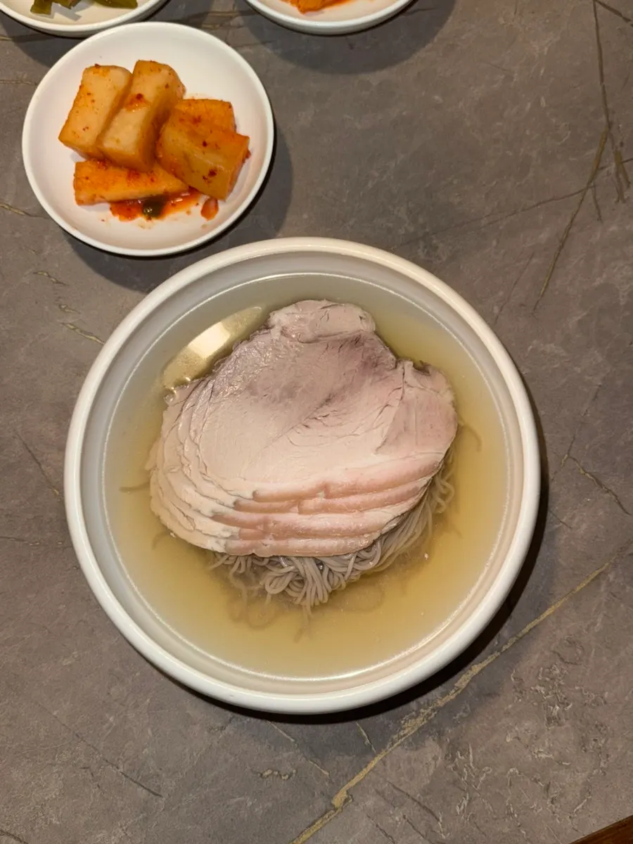 Anok's naengmyeon noodles and broth