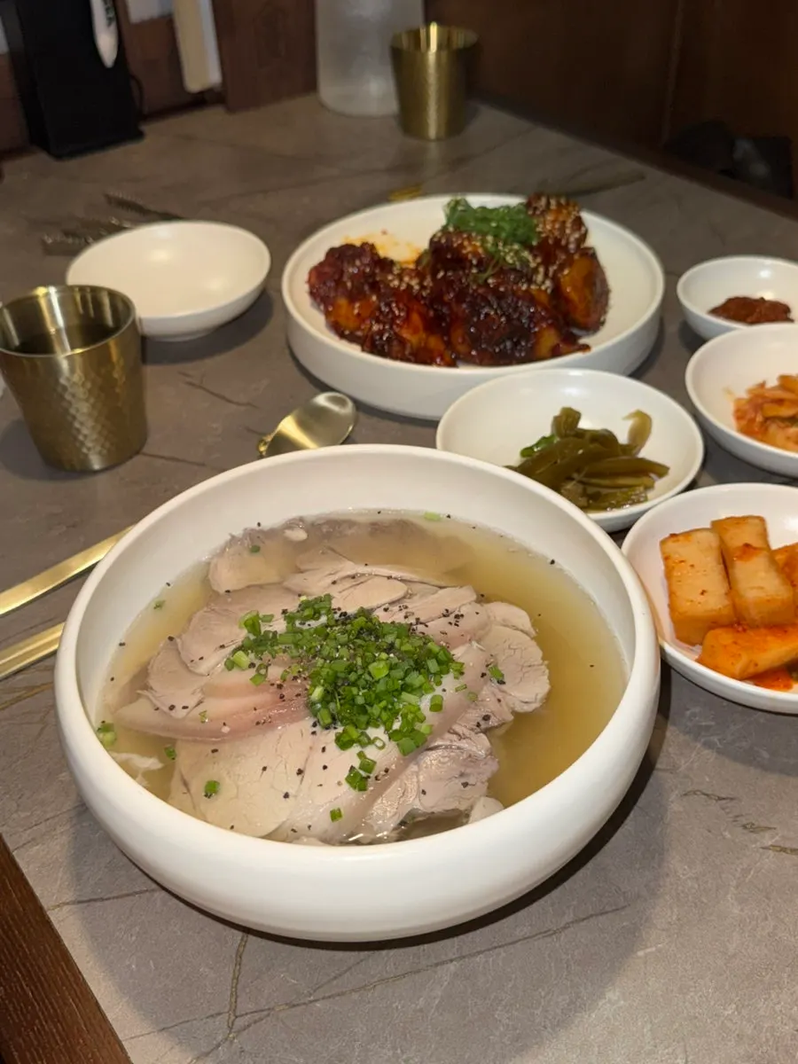 A table set with Anok's menu dishes