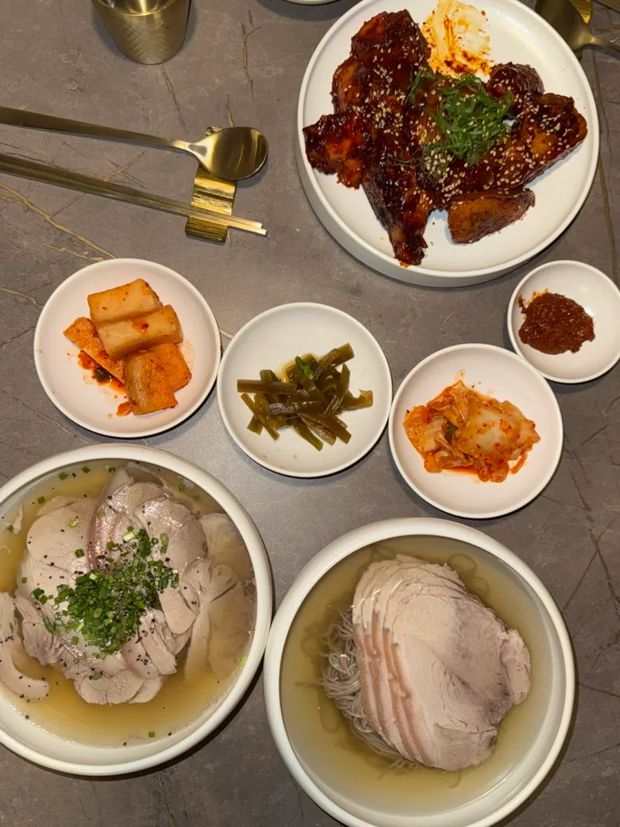 A table filled with Anok's dishes