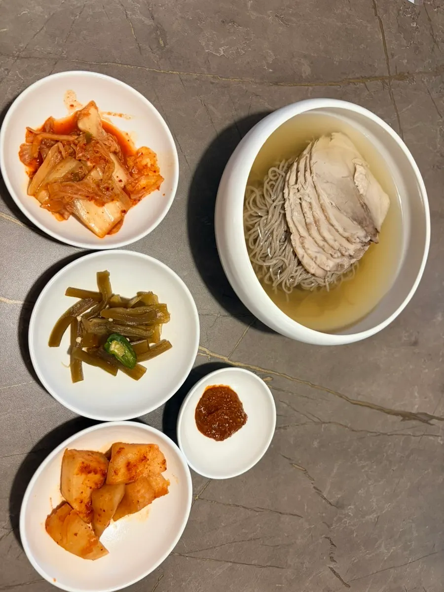 Cool naengmyeon broth