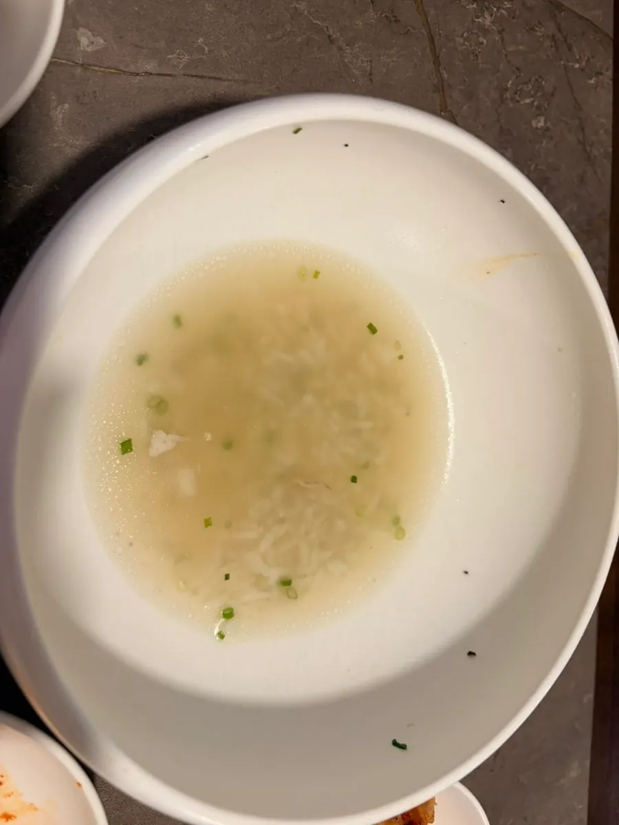 Gomtang broth with meat