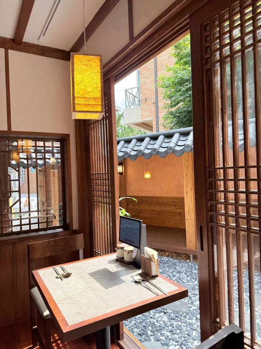 Interior of Anok with hanok atmosphere
