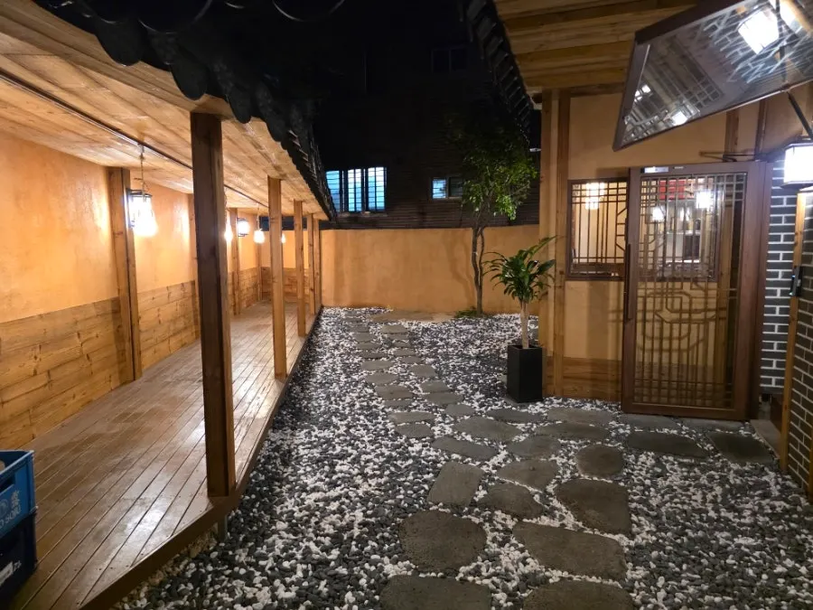 Hanok exterior of Anok, a Korean restaurant in Hongdae