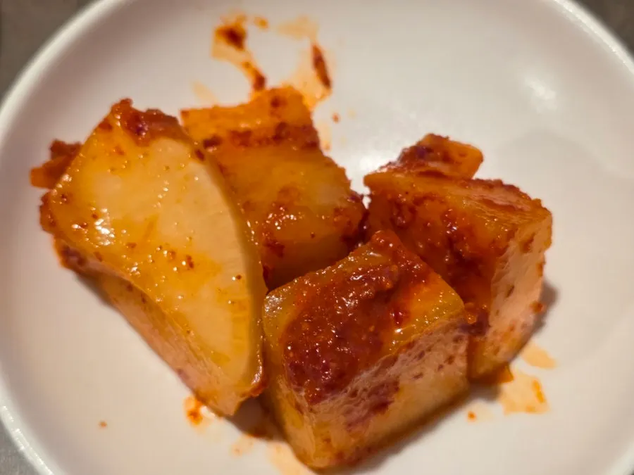 Close-up of Anok's side dishes