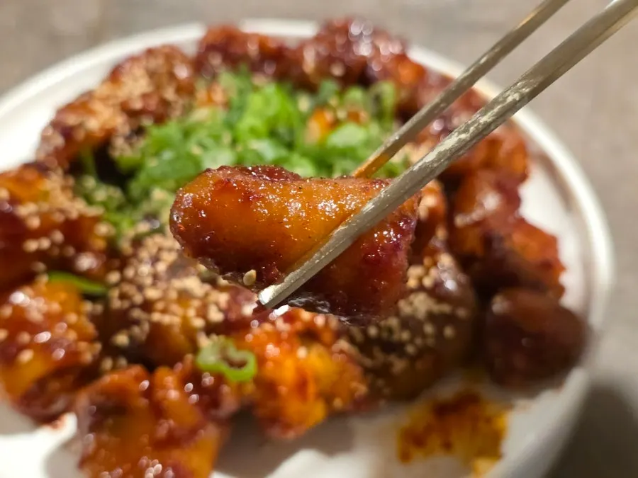 Pork tail bone jjim topped with sesame and green onion