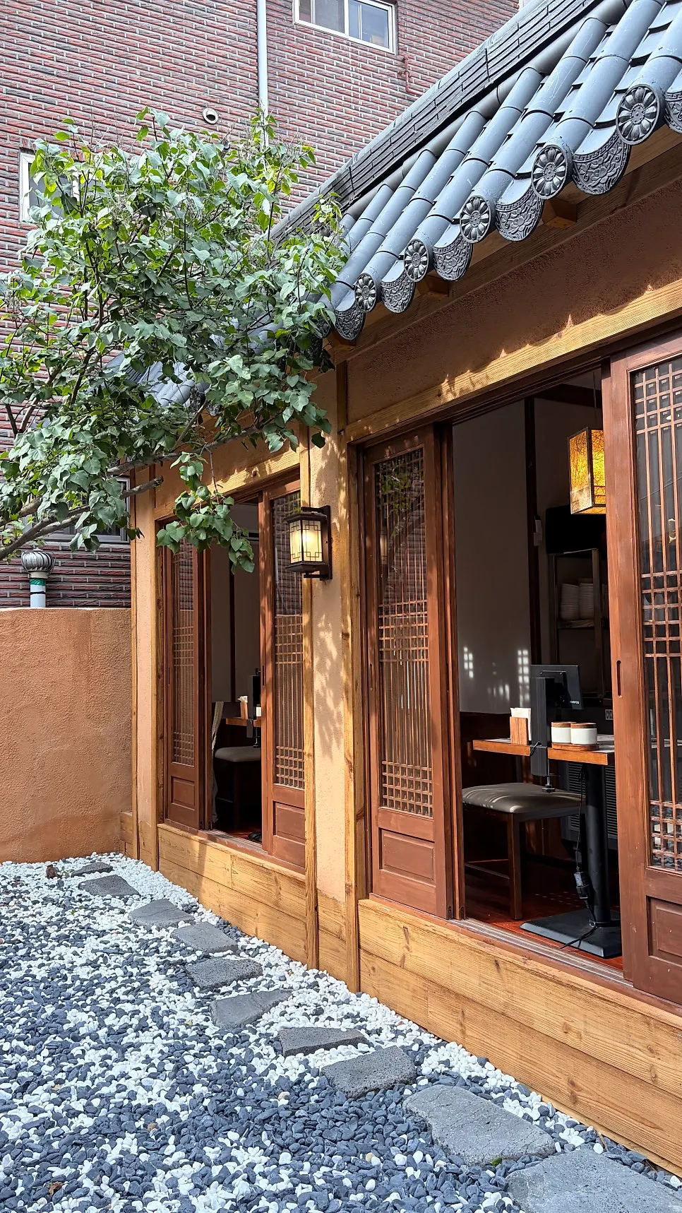Entrance to Anok, a hanok restaurant down an alley near Hongik Univ. Station