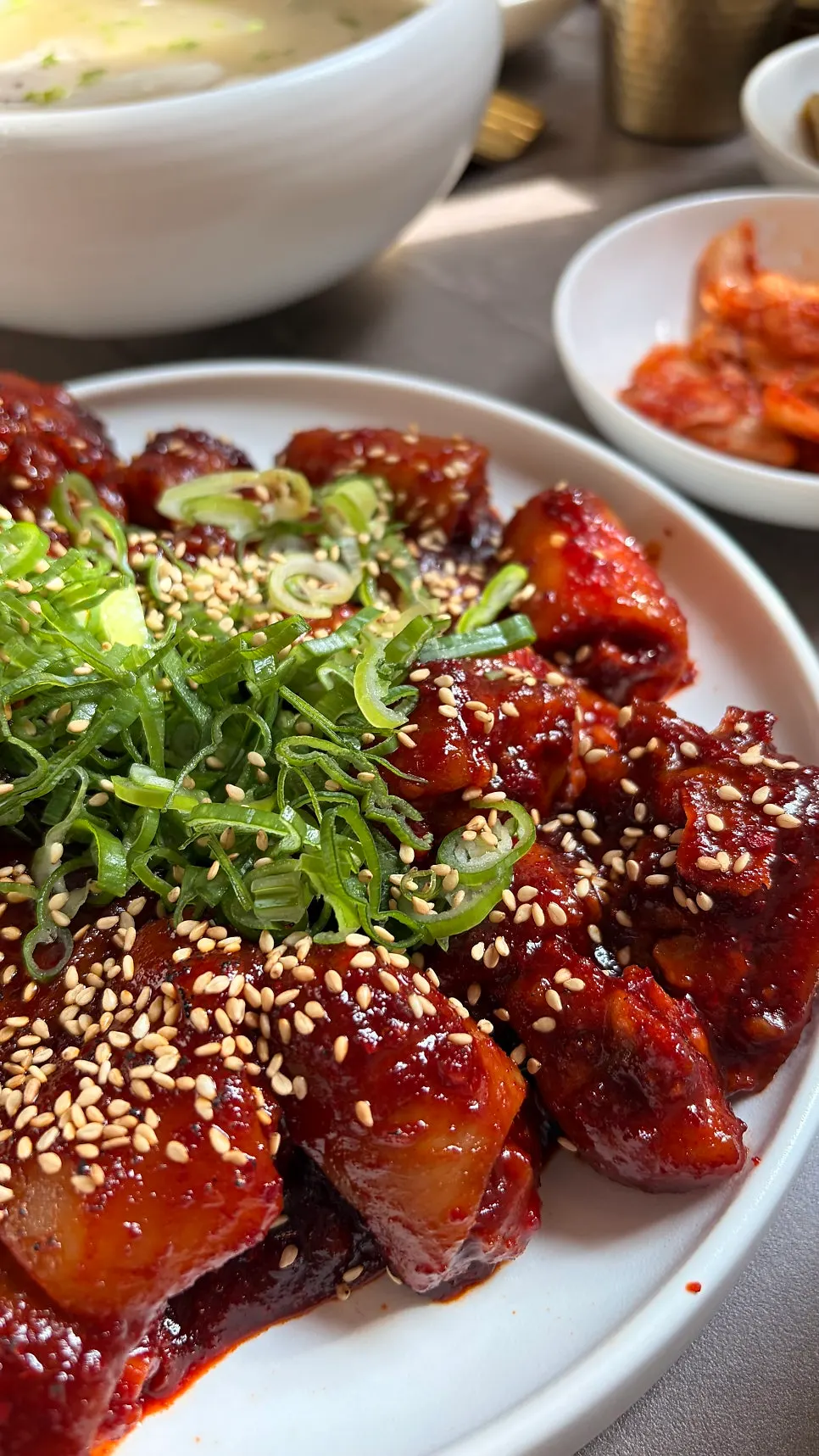 A generous plate of Anok's braised pork tail